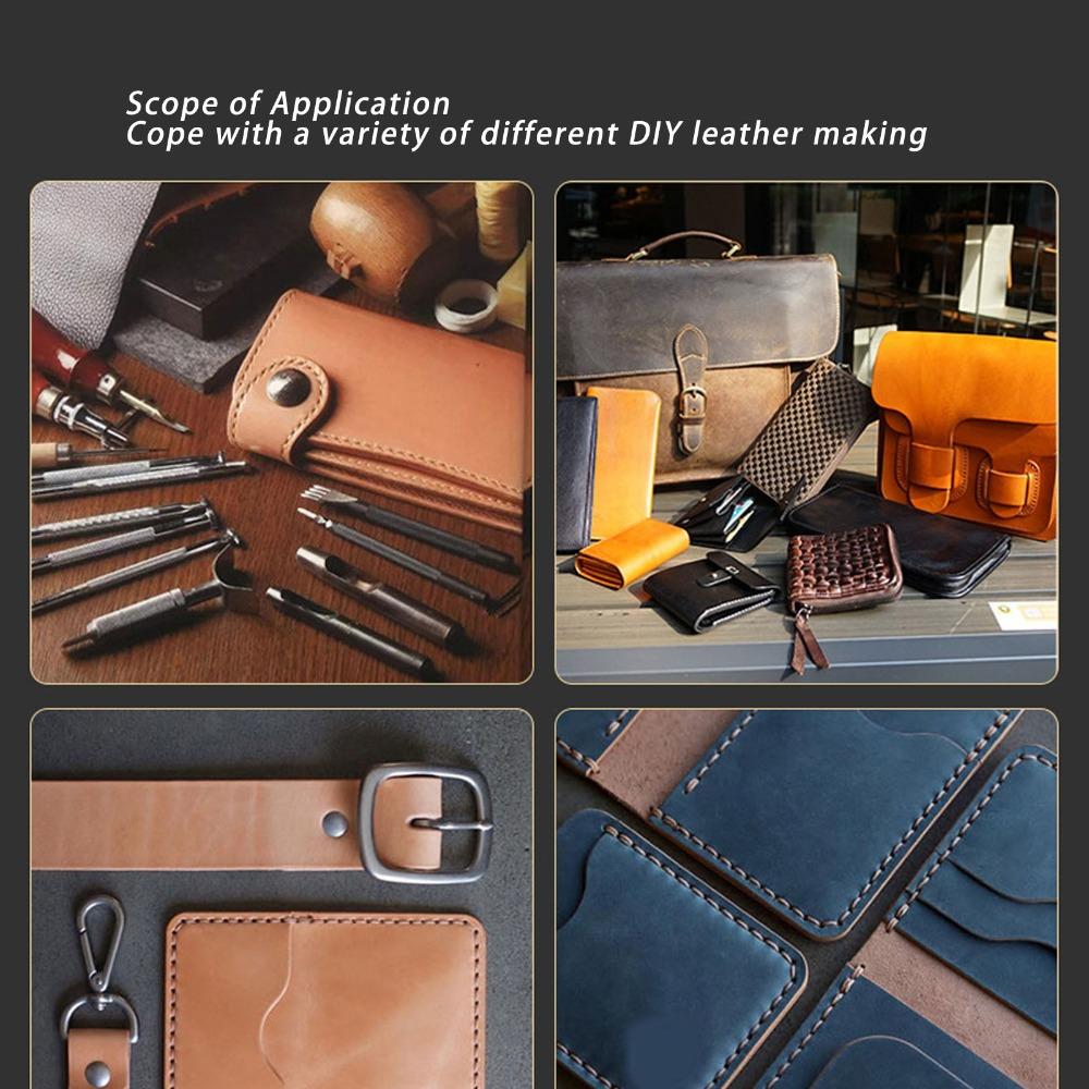 Stainless Steel Leather Stitching Aid Auxiliary Chopper Leather Crafting Tool For DIY Handicrafts