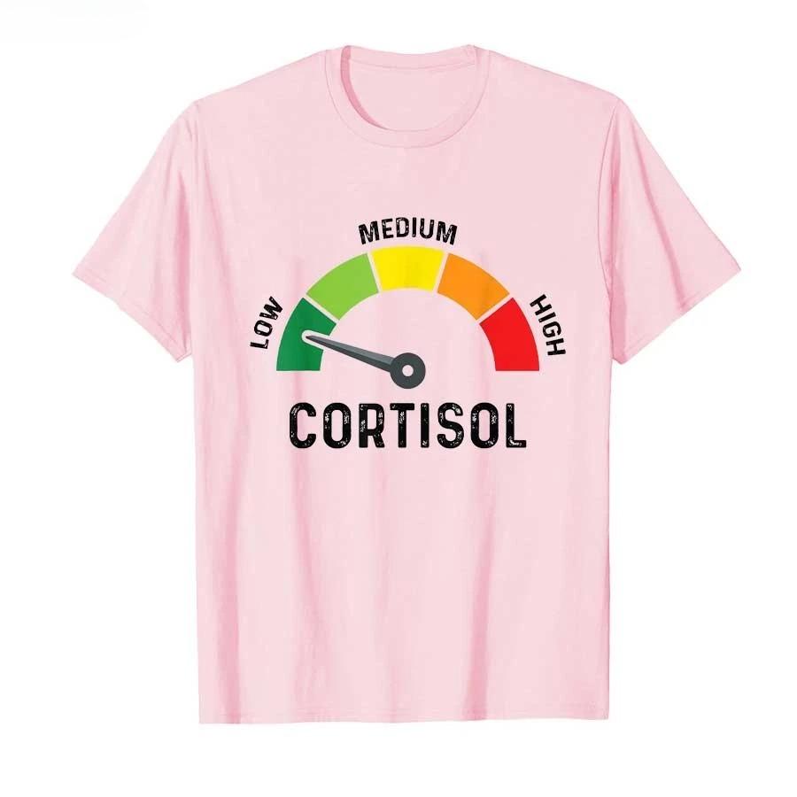 Low Cortisol Levels V Meme Tshirt For Unisex Women T Shirts Short Sleeve Tops P803