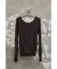 YOUTH Ballerina Long Jersey Top-Brown
