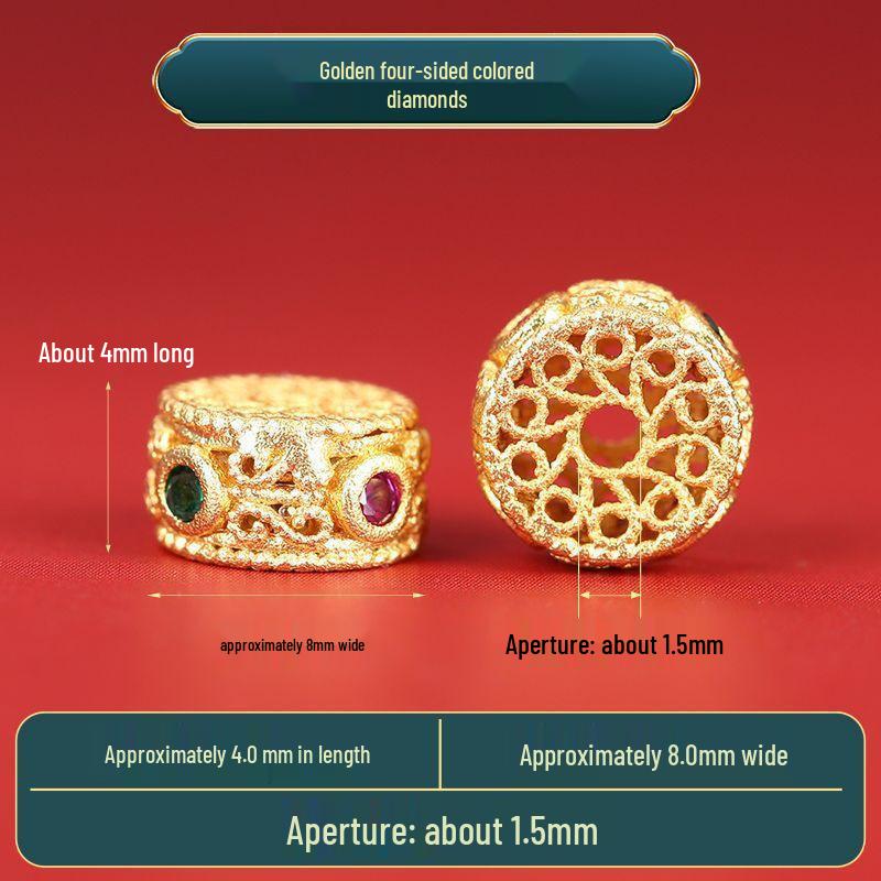 Vintage Brass Filigree Pearl Spacer Beads for Handmade DIY Bracelets