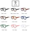SO&EI Fashion Square Glasses Frame Women Clear Anti Blue Light Eyewear Vintage Men Optical Blue Green Frame