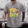 Friday Beer and Smoking Men T-shirts Fashion Graphic Male Beer Lover Friends Weekend Party Tees Y2k Tops Oversized Streetwear