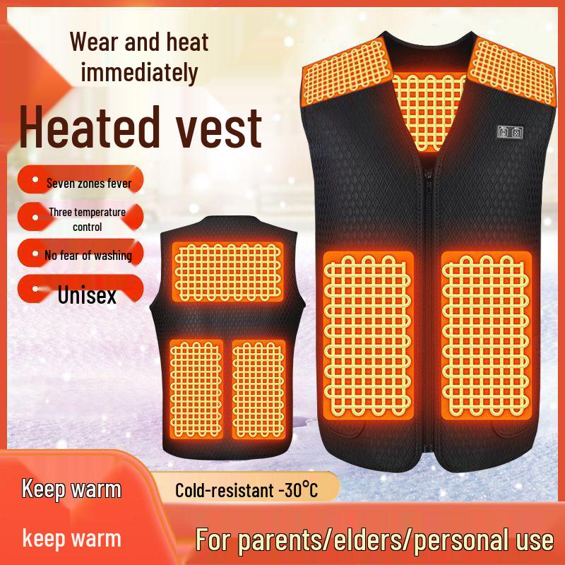 Gilet Riscaldato Elettrico USB per Uomo e Donna - Abbigliamento Caldo Intelligente a Temperatura Costante