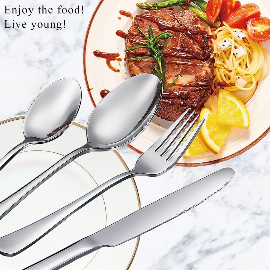 Forks,Salad Forks,Set of 6 Top Food Grade Stainless Steel Forks Silverware Set, Flatware Forks,Cutlery Forks,6.5 Inches, Mirror Polished & Dishwasher