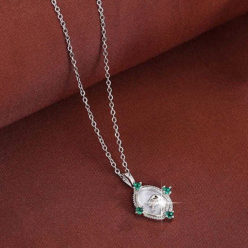 Women's Fashion Zirconia Pendant Necklace - High-Grade Pure Copper Clavicle Chain