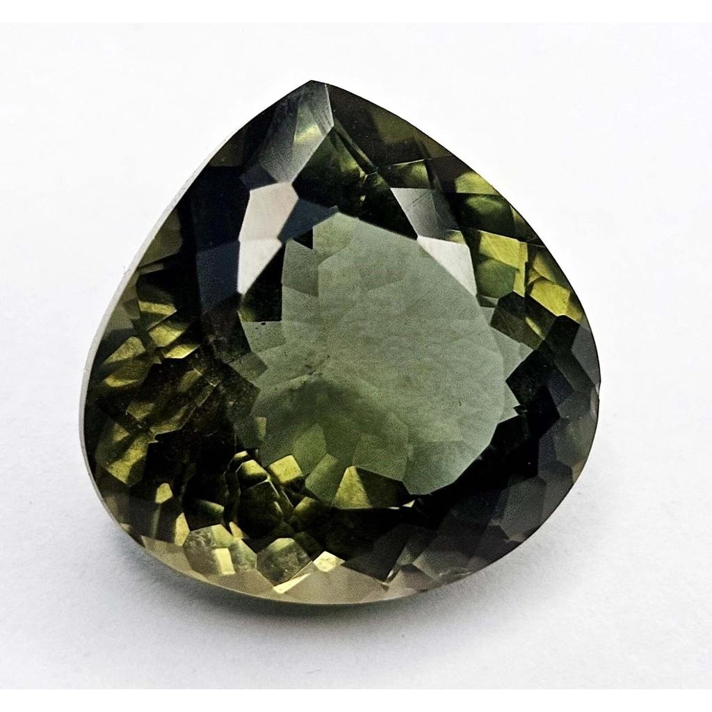 Fabulous Mehndi Green Tourmaline Pear Cut 10+ Ct Certified Loose Gemstone