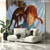 Inger Pippi Wall Tapestry, Aesthetic Printed Fabric Blanket, Suitable for Bedroom, Living Room, and Home Decor.