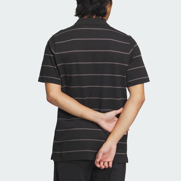 Adidas Stripe Polo Shirt Men Tops Black IT3920