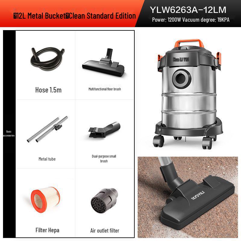 Yili High-Power 3-in-1 Wet/Dry Vacuum Cleaner for Indoor & Car Use
