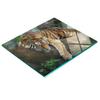 Stylish and Durable Glass Board with Tiger On a Tree Print 60x52 Cm