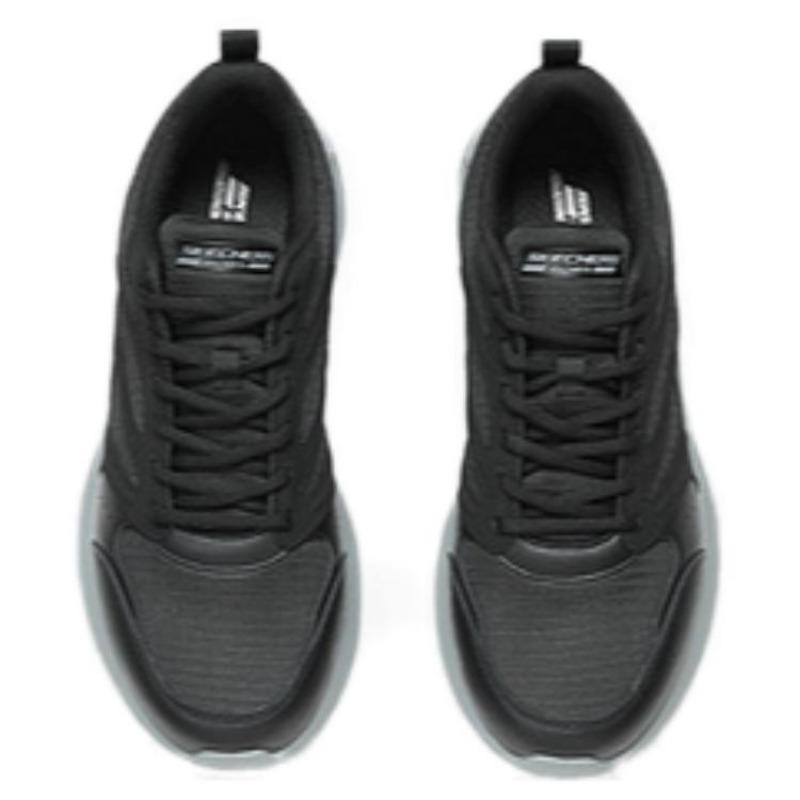 Skechers AIR-COOLED MEMORY FOAM Men Low Top Durable Casual Shoes Black 118077-BLK