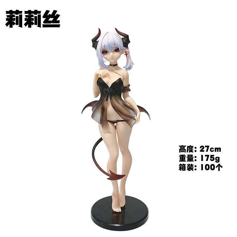 27cm Lilith Of The Devil Anime Sexy Girls PVC Animation Action Dolls Collection Desktop Model Ornaments