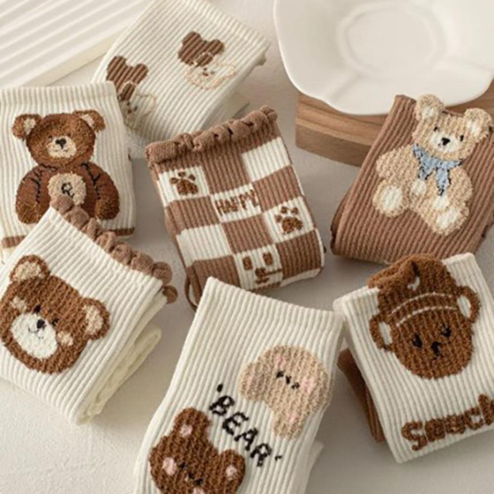 

Впитывающие пот и дышащие носки с животным принтом, осенне-зимние женские носки, хлопковые носки-трубочки