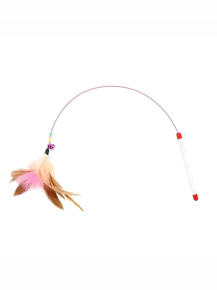Pet Toys,pet Teasing Sticks, Wire Feather Pet Teasing Sticks