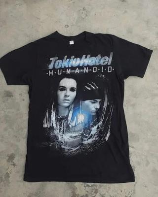 Tokio Hotel Humanoid 90er Konzert Alben Basic Schwarz Seltenes T-Shirt