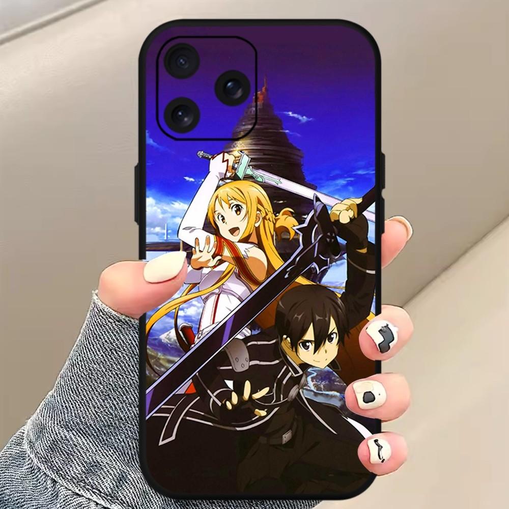 Bilibili Schwert Art Online Anime Telefon Fall Für Xiaomi 10 12 Poco M3 X3 Nfc Redmi 10 11S Lite Ultra 4G 5G Schwarz Weiche Shelll