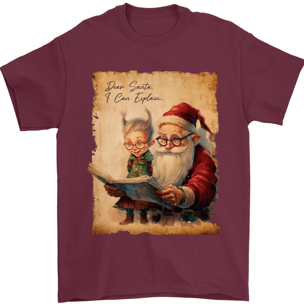 Dear Santa Claus I Can Explain Christmas Unisexs TShirt 100 Cotton S