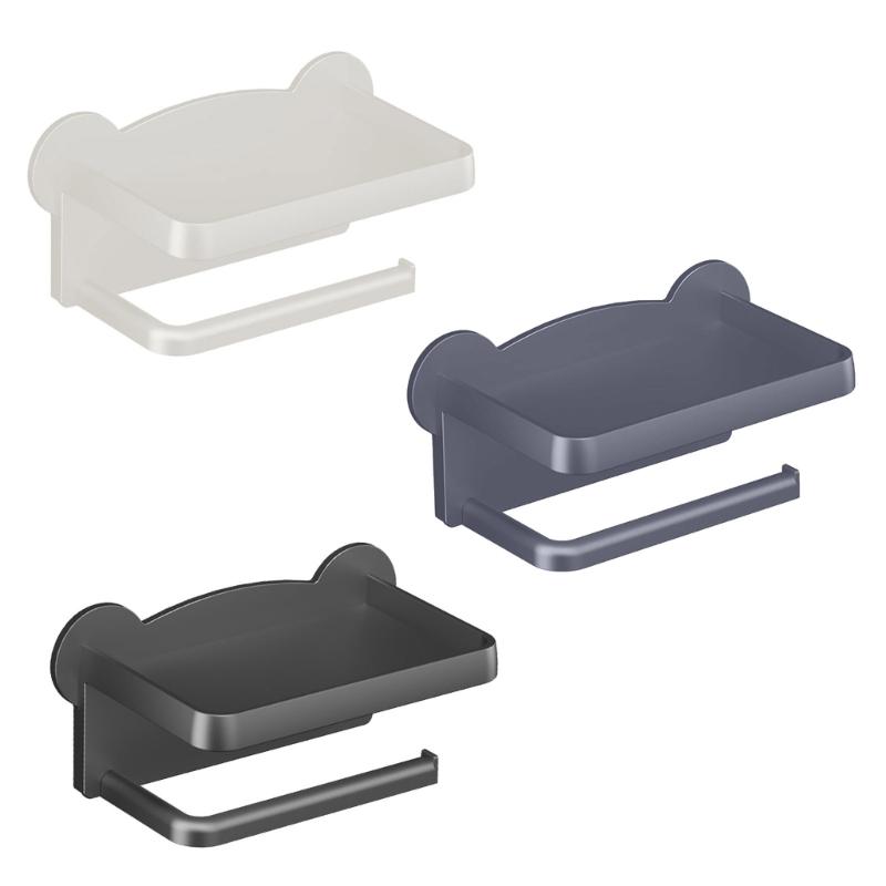 Stanzen freies Wandmontage-Gewebehalter mit Telefonablage Multifunktionales Geweberegal 3 Farben zur Auswahl für Waschraum