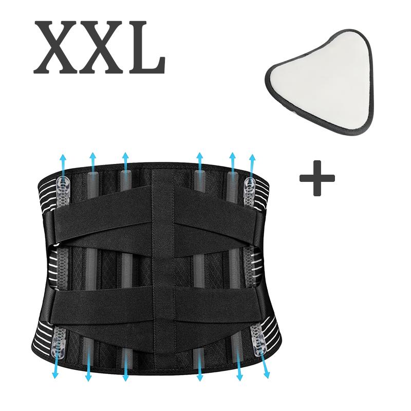 Lumbar Back Belt with Waist Pad Adjustable Breathable Waist Trainer Anti-skid Spine Lumbar Support Belt Lower Back Stress Relief