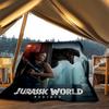 1pc Jurassic World Outdoor Flannel Blanket, Cozy & Warm Soft Te Playful Design, Napping Camping,