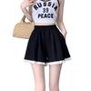 Women's Trendy Korean Lace Trim High Waist Shorts