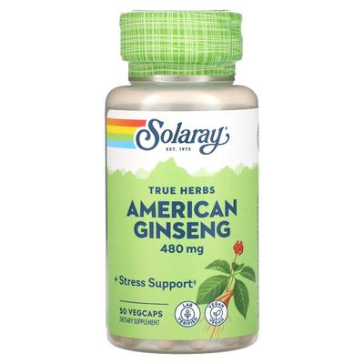 True Herbs, American Ginseng, 480 Mg, 50 Veggie Capsules