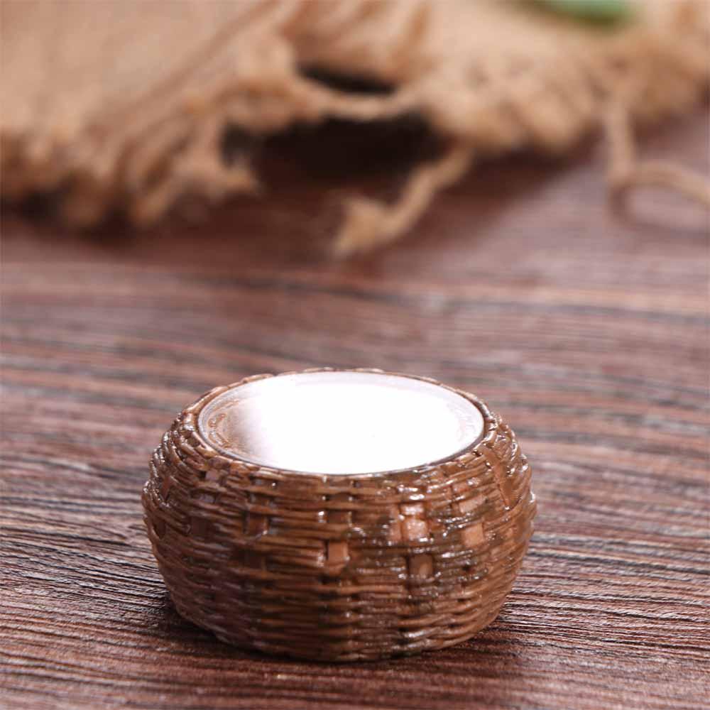 Simulation Simulation Bamboo Basket Basket Furniture Decoration Dollhouse Miniature  Children Toys