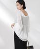 Nano Universe Sheer Oversized Size F Women's Shirt, 030, White, 673-5120318