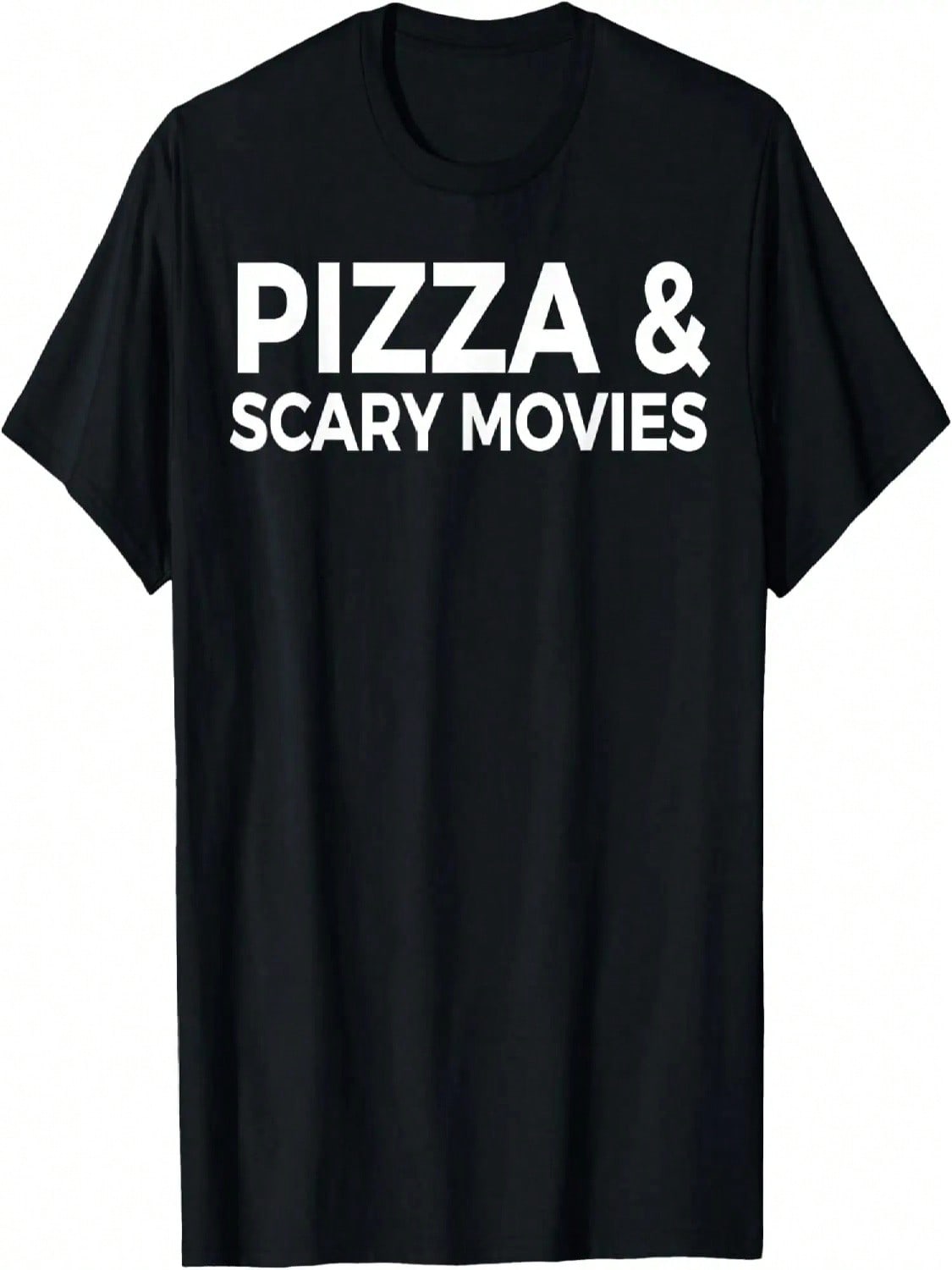 Funny - Pizza And Scary Movies T-Shirt S разноцветный