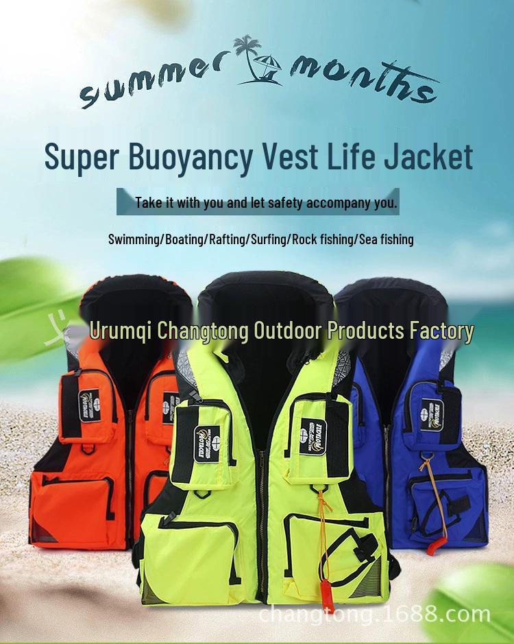 Protackle Multi-Pocket Detachable High Buoyancy Fishing Vest for Adults