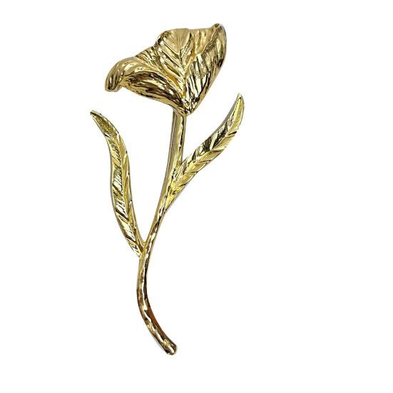 

Women Brooch Sparkling Rhinestones Flower Leaf Shape Lapel Pin Suits Coats Bags Scarves Badge Versatile Accessory A