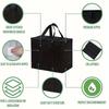 Large Insulated Delivery Bag Food Aluminum Foil Cooler Bag Foldable Portable Catering Grocery Bag