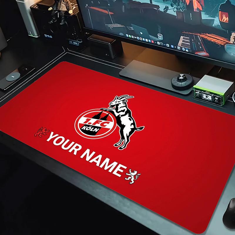 1. FC Köln Print Cushion Non-slip Laptop Tablet Big Mousepad XXL Mat Mini PC Playmat With Lock edge