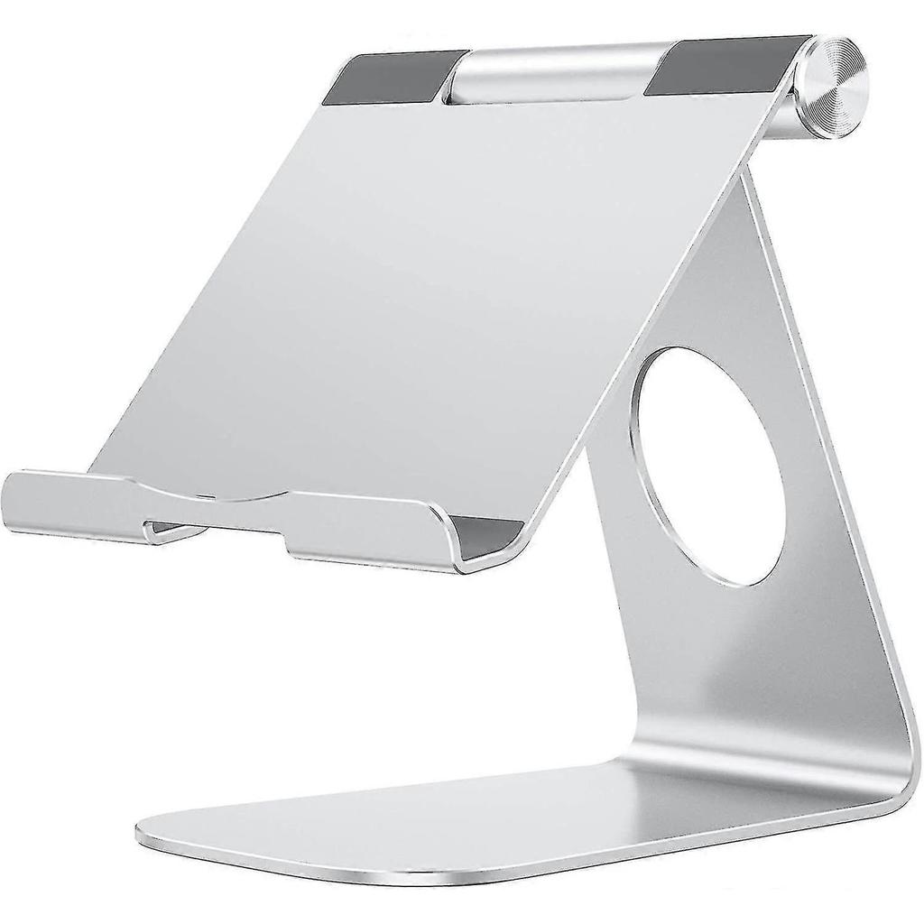 Adjustable Tablet Stand Folding Stand Desktop Aluminum Base Stand - Silver