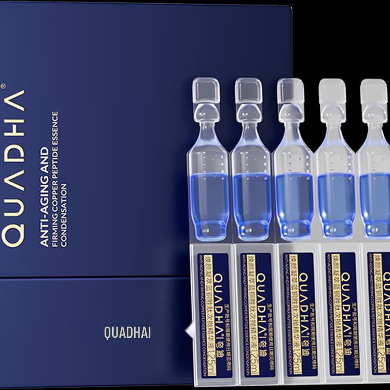 QuadHA Blue Měděný Peptid 2.0 Zpevňující & Hydratační Esence (30 ampulek)
