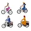 Handgefertigtes 1/64 Radfahrer-Figurenset Mit Realistischen Posen Detailliertes Miniatur-Radfahrer-Ornament Für DIY-Szenenbau