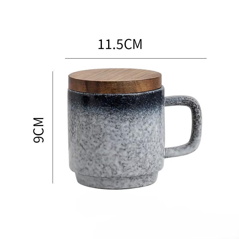 Shangqi Ceramic Coffee Mug Set with Lid and Spoon