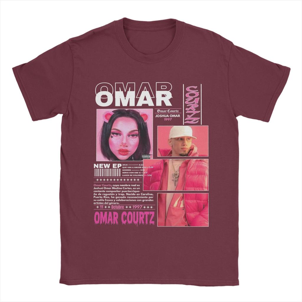 Rapper Omar Courtz Primera Musa Album Tour 2025 T Shirts Men's  Cotton Awesome T-Shirt Round Neck  Tees Short Sleeve Clothing