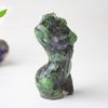 Resin Art Sculpture Of Female Figure With Natural Water Crystals For Desk Display
