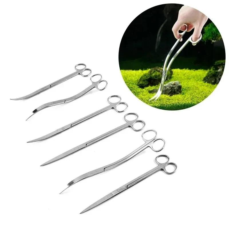 Aquarium Scissors,Extra Long Stainless Steel Cleaning Tool,Fish Tank Aquascape Tool