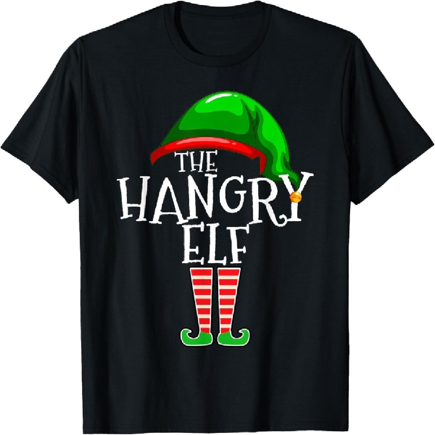 The Hangry Elf Family Matching Group Christmas Funny T-Shirt S