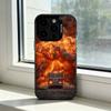 F-Fireman Firefighter Phone Case For iPhone 17,16,15,14,13,12,11 Plus,Pro Max,XS,Colored Silver Plated Inside Cover