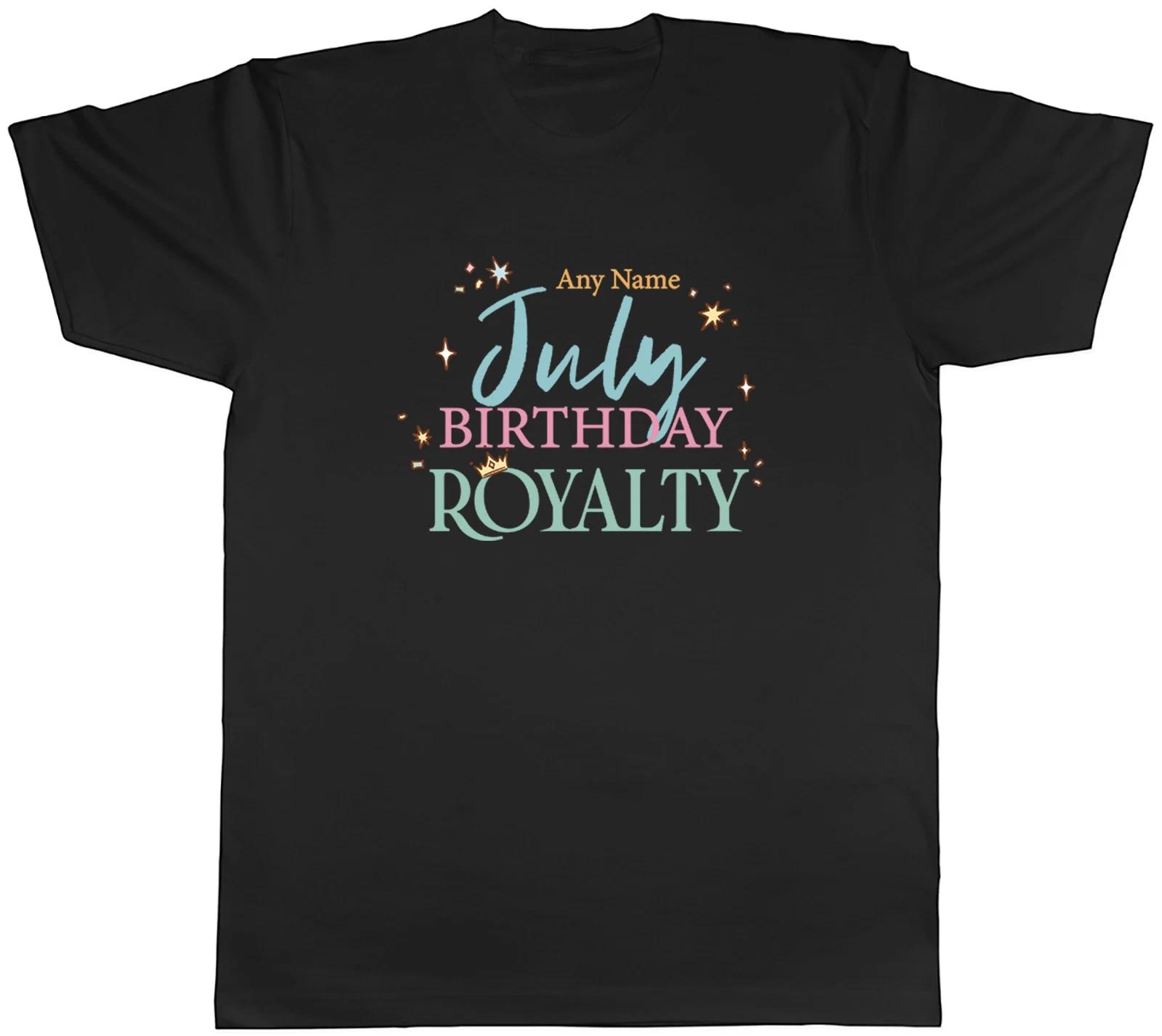 Personalised July Birthday Royalty Mens T-Shirt Tee Gift Top M