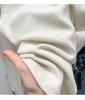 Koreanisches Schlank geschnittenes High-Neck-T-Shirt mit Aussparungen, weiß, langärmlig - Herbst/Winter 2025
