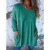 IHUASU Women's Fashion Casual Long Sleeve Autumn Winter O-Neck Blouses & Shirts Elegant