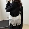 Fringe Bag, Vintage Matte Handbag, Large Capacity, New Design, Fashionable Commuter Crossbody Bag, Casual and Versatile Women's Handbag