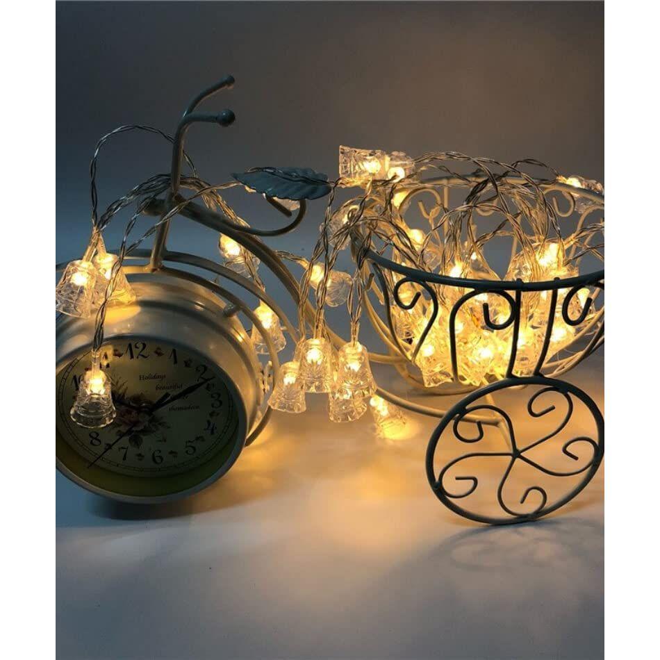 Plastic Christmas Jingle Bell Light String (3m, 16 LED, Warm White) LED Fairy Lights