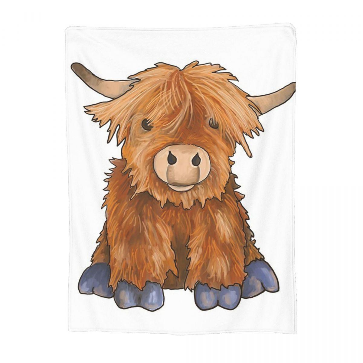 

Highland Cow In Sunflower Garden Blankets Fleece Throw Blanket Throw Blankets for Couch Bedding Outdoor Throws Bedspread Quilt 80x120cm