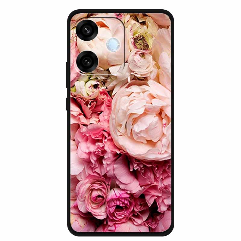 For Oppo A5 Pro 4G 5G Case 6.67" Soft TPU Silicone Funda Cut Cat Flower Painted Back Cover for Oppo A5 Pro 5G Global Shell Coque