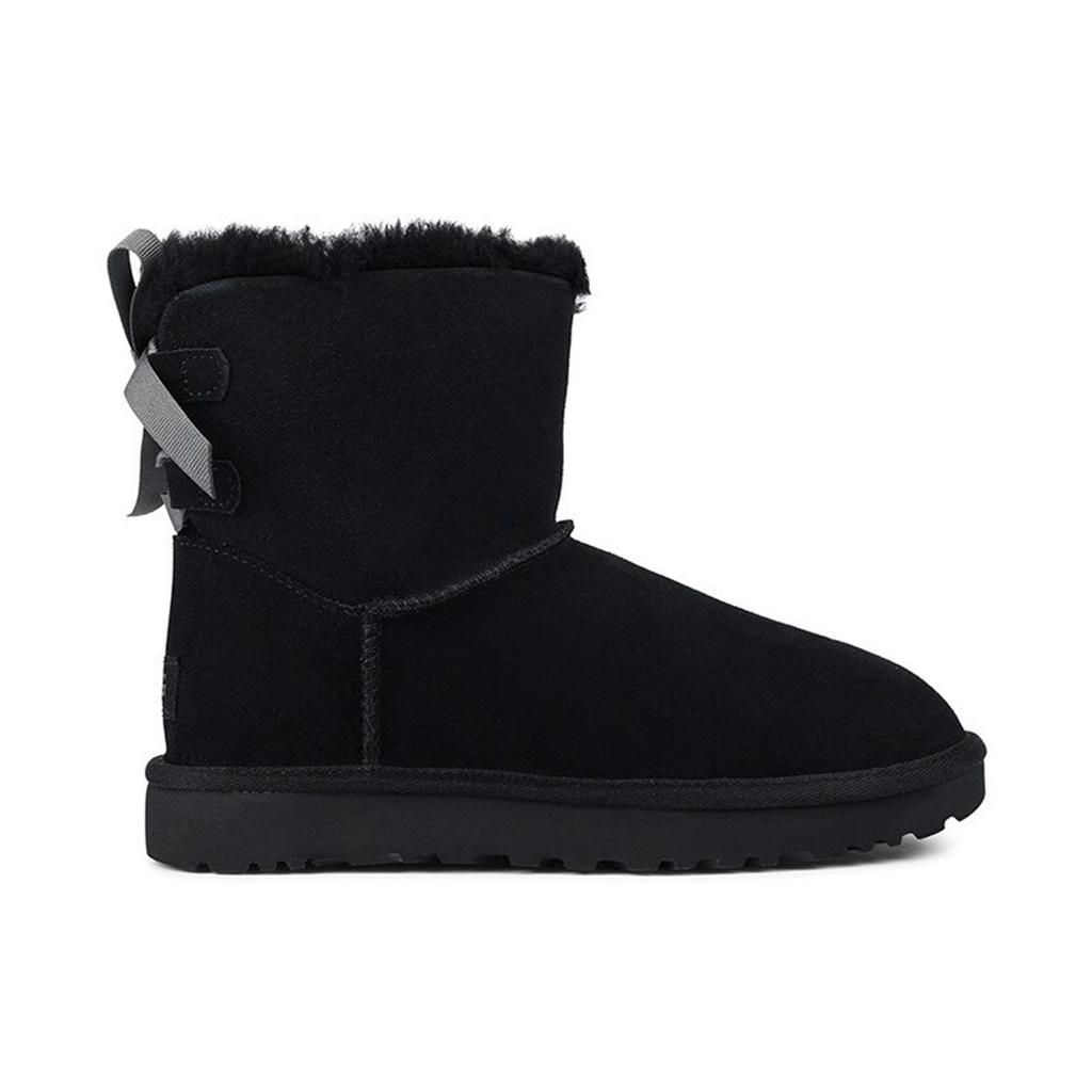 UGG Mini Continuity Bow Fleece Lined Black Women's 1110705-BLK